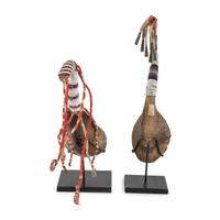 Plains Horn Spoons, with Beaded Handles