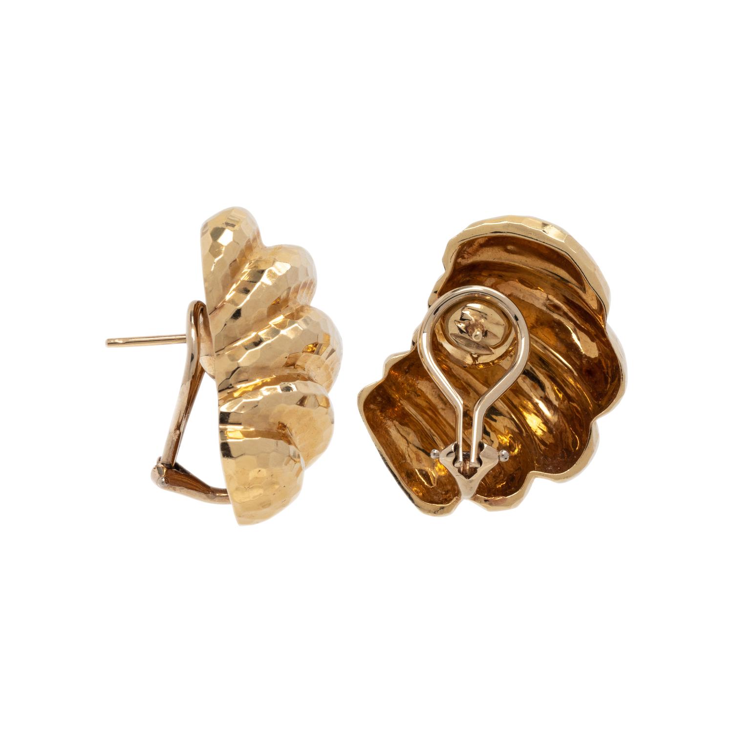 YELLOW GOLD EARCLIPS