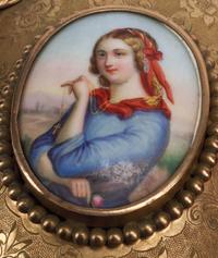 A French Gilt Bronze and Porcelain Portrait Plaque-Inset Box
