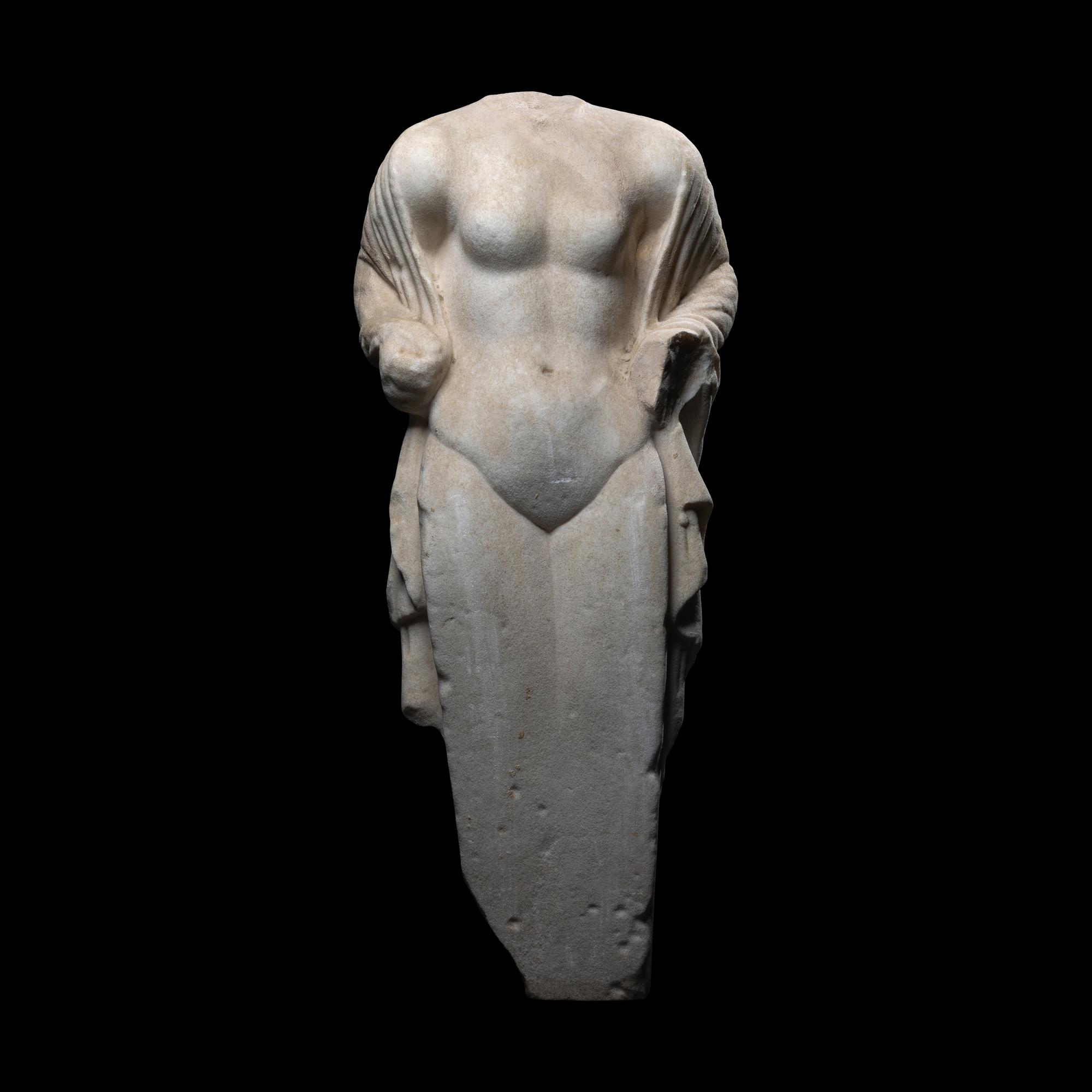 A Roman Marble Herm of Hermaphroditus