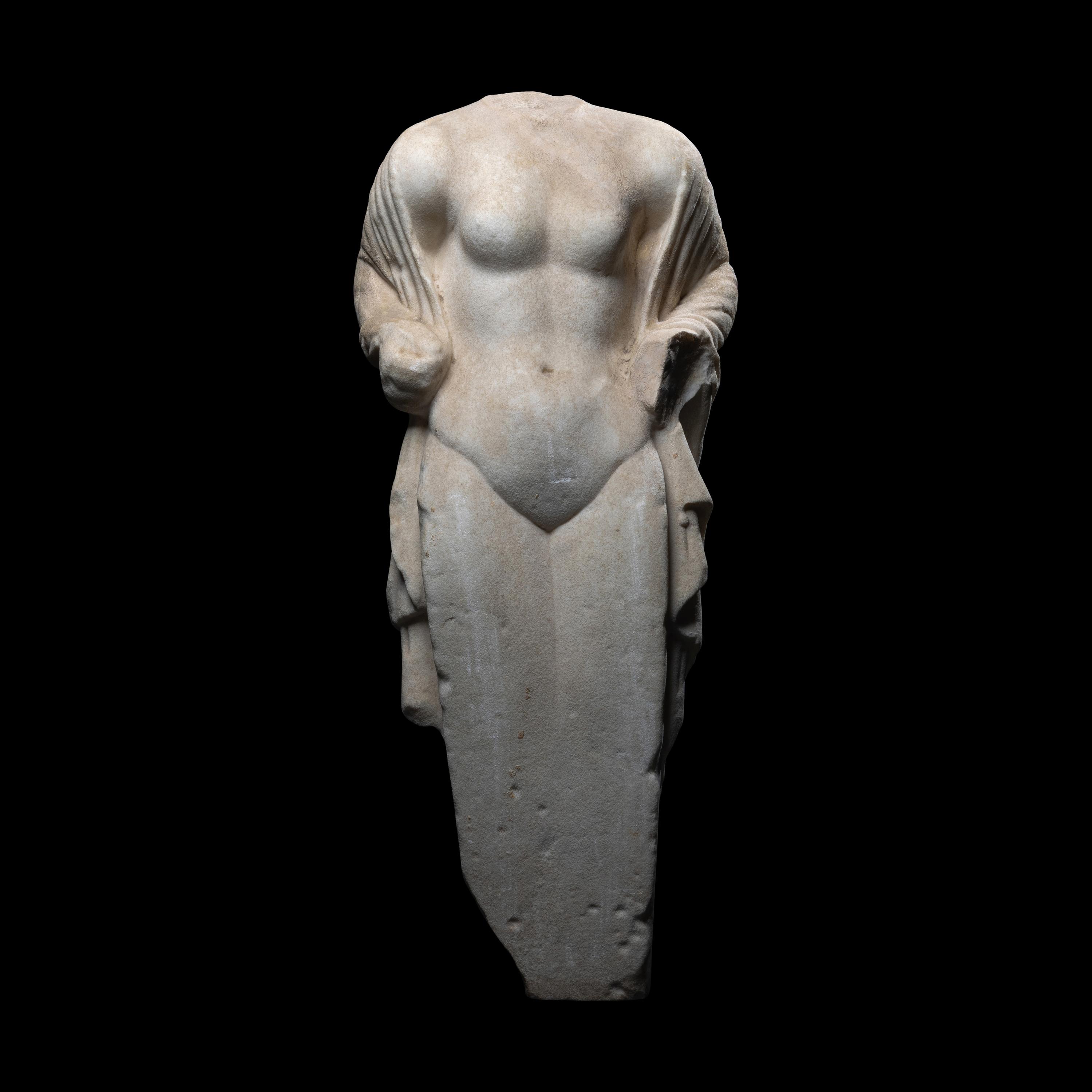 A Roman Marble Herm of Hermaphroditus