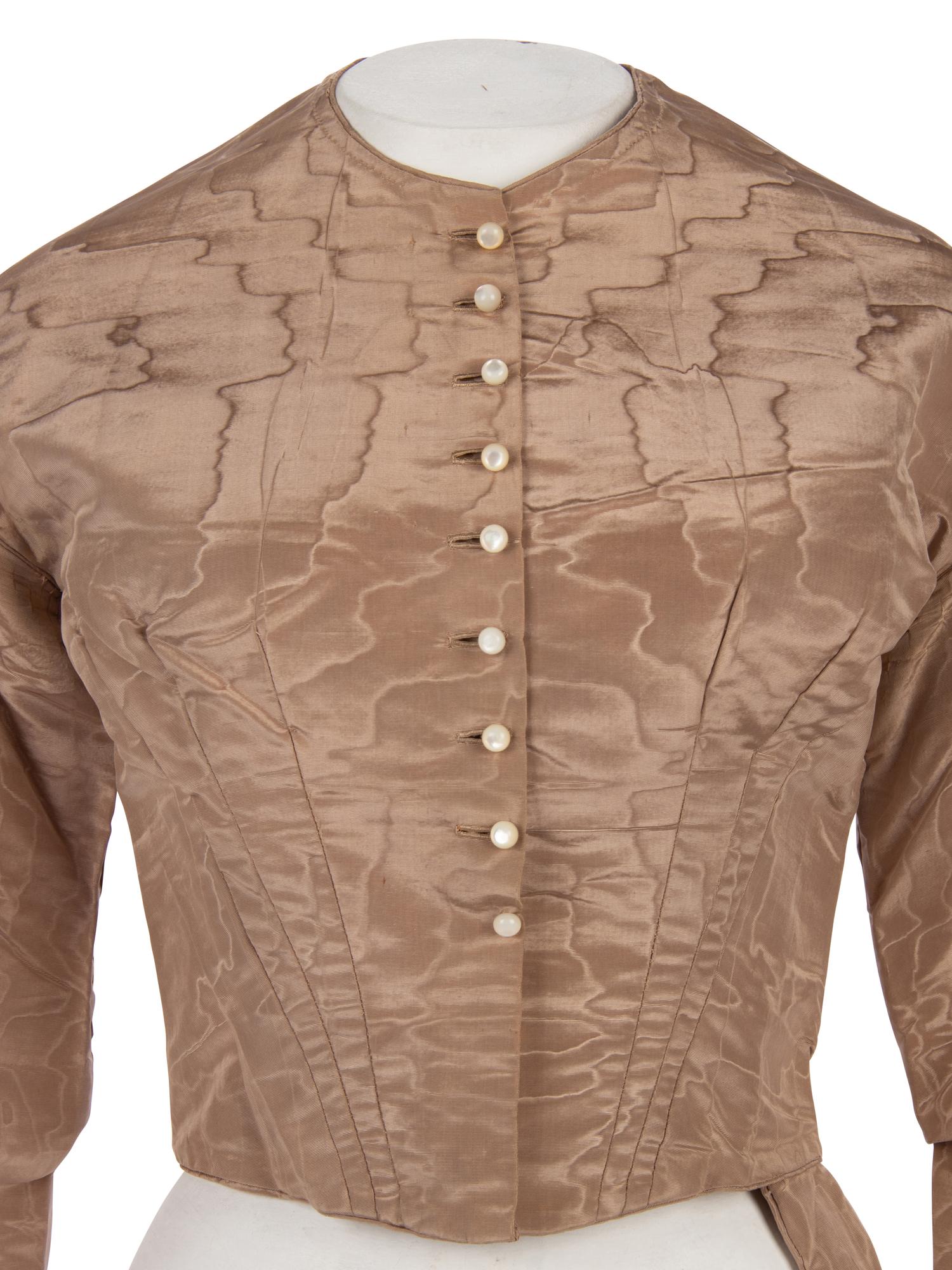 Silk Moiré Taffeta Bodice and Skirt, 1860s