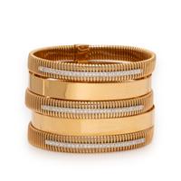 Rose Gold and Diamond Flexible Cuff Bracelet