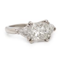 Diamond and Platinum Ring