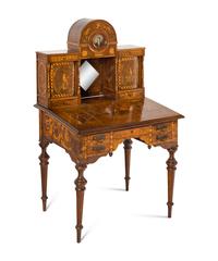 An Inlaid and Marquetry Writing Desk