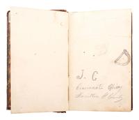 [CIVIL WAR]. A group of 4 items, highlighted by a quarter plate tintype of a Union infantryman posed with an American flag attributed as Joseph Graff, Company D, 23rd Kentucky Infantry.