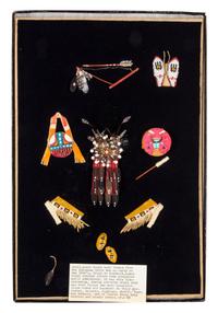 A Group of Native American Themed Articles Case 12 1/8 x 8 1/8 inches. — Brian "Rainbow Hand" and Kathy Tepper