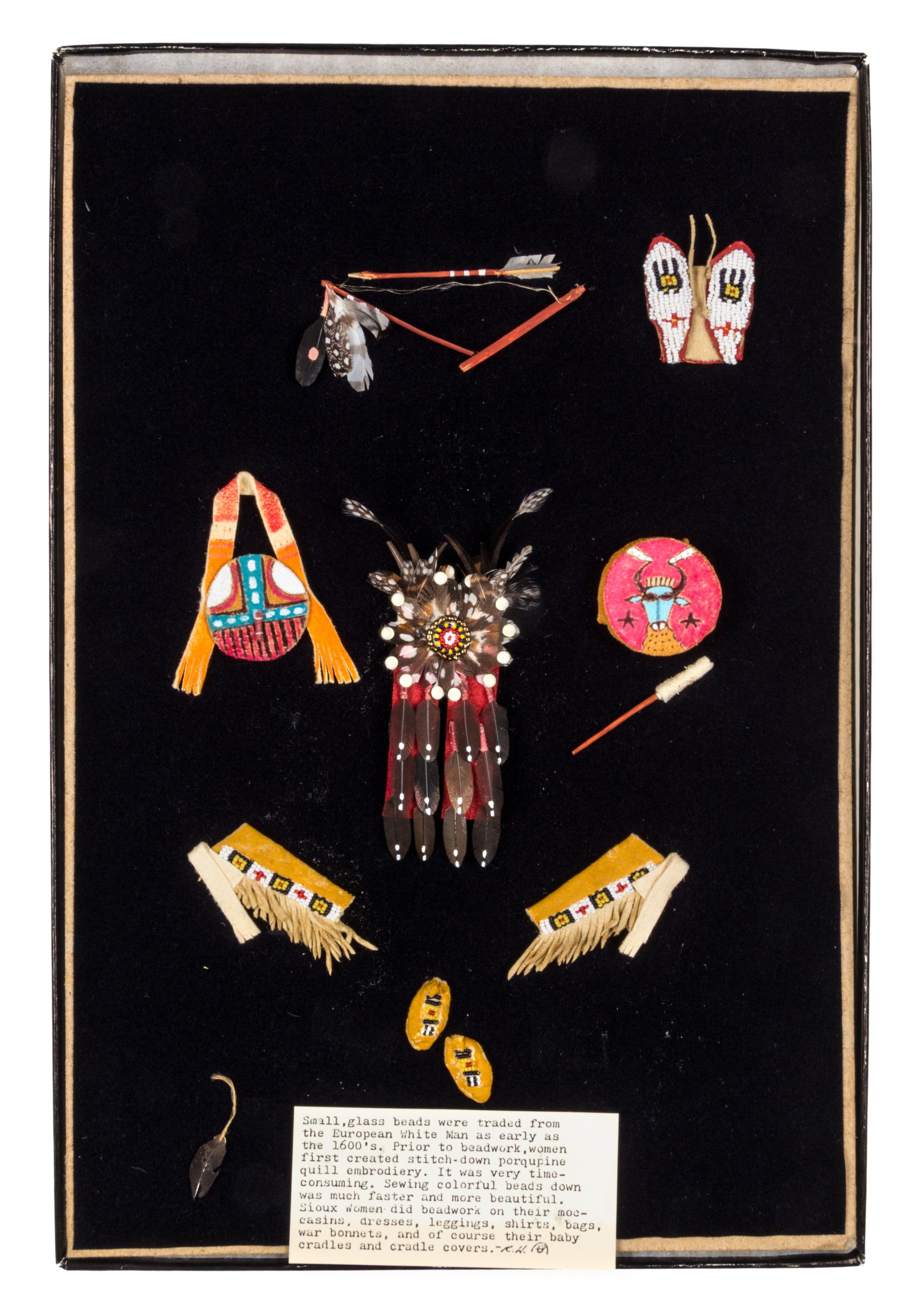 A Group of Native American Themed Articles Case 12 1/8 x 8 1/8 inches. — Brian "Rainbow Hand" and Kathy Tepper