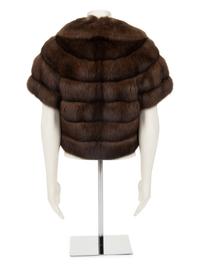 J. Mendel Natural Barguzine Sable Short Sleeve Jacket