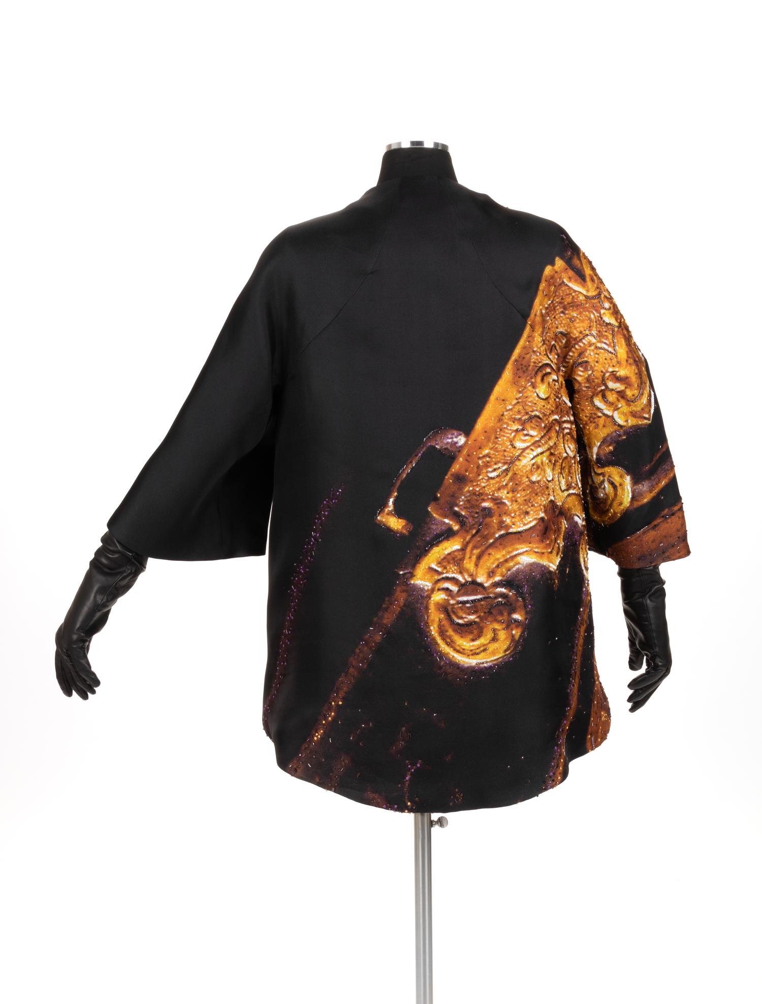 Printed and Embellished Silk Jacket, Attributed to Ralph Rucci