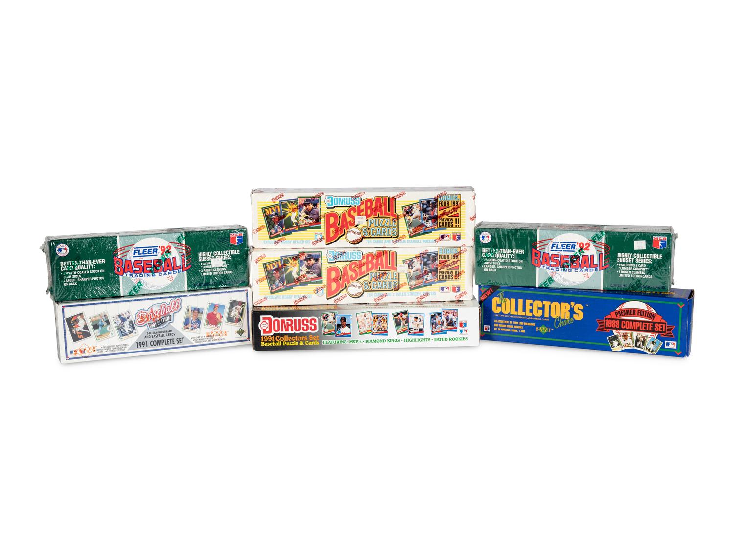 A Large Group of Assorted Baseball and Football Complete Sets (Including 1989 Upper Deck Baseball),