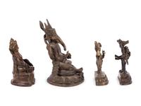 Four Asian Bronze Figures of Bodhisattva