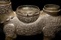 A Chinese Archaistic Style Bronze Bull-Form Wine Warmer