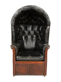 A George III Leather Porter Chair