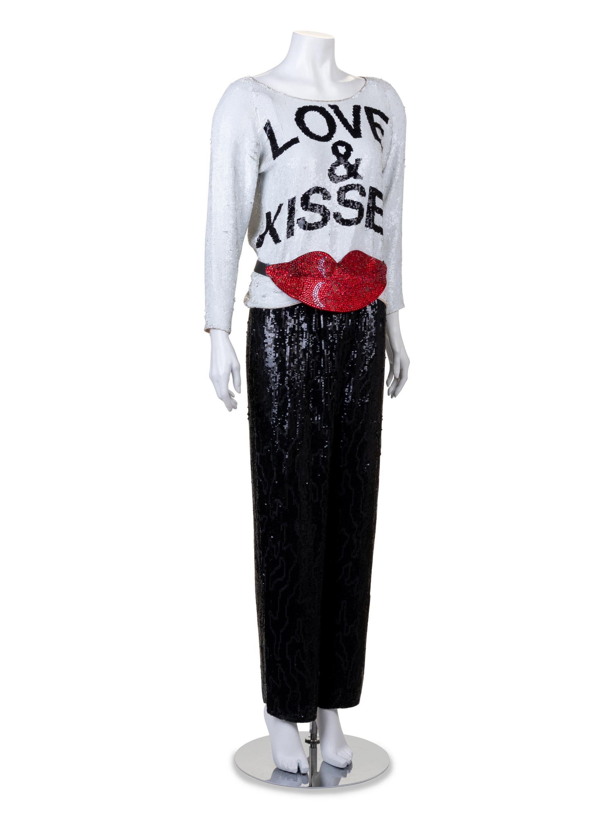 Geoffrey Beene 'Love & Kisses' Pant Ensemble, 1980-90s