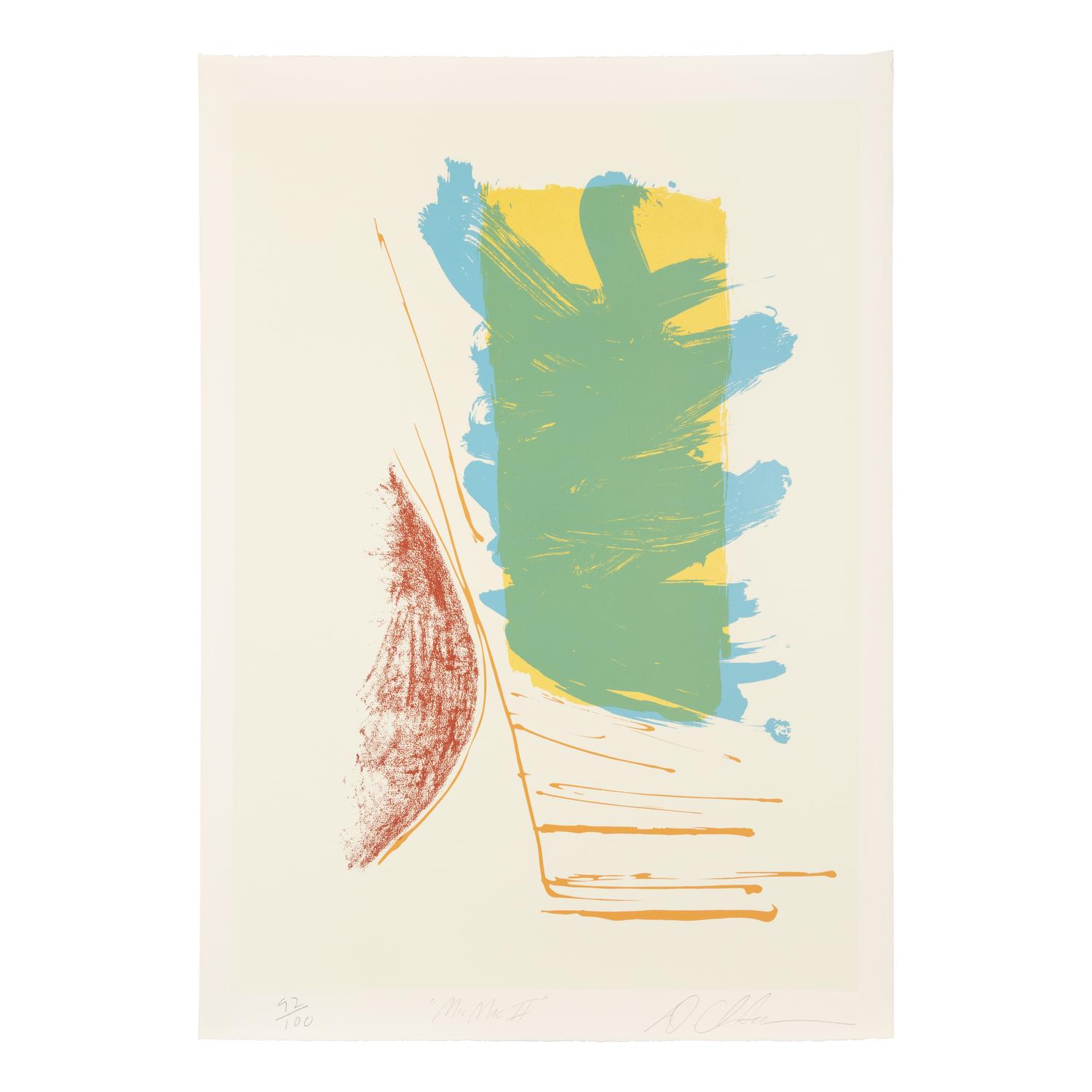 Dan Christensen (American, 1942-2007) — Jivaro I, Jivaro II, MicMac I, and MicMac II (four works), 1979