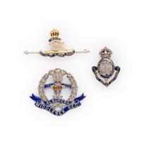 COLLECTION OF BRITISH MILITARY SWEETHEART BROOCHES