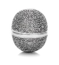 A Continental Silver Bezoar Case, Probably Portuguese or Indo-Portuguese, 17th/18th Century, opening at midpoint with rounded rims, app