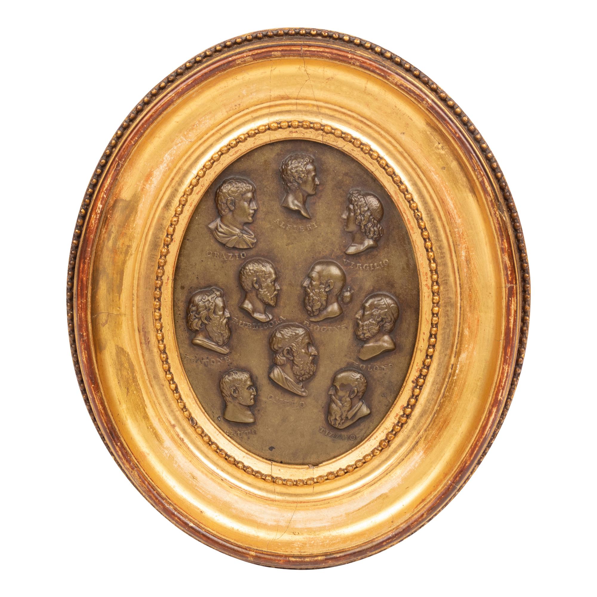 A Grand Tour Bronze Plaque
