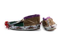 Sioux Beaded Hide Moccasins
