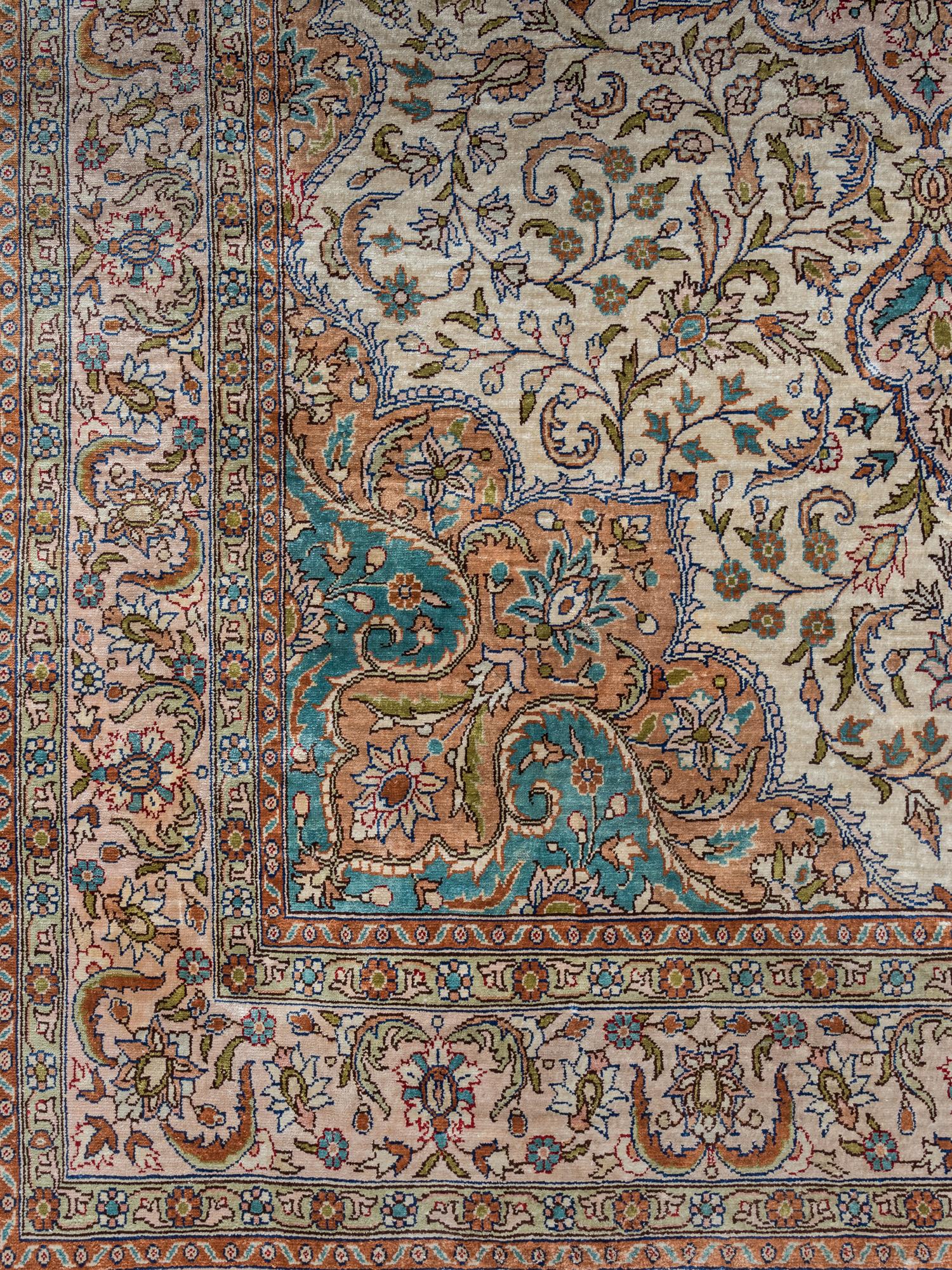 A Hereke Silk Rug