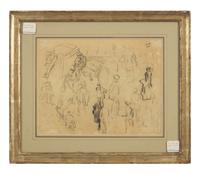 Still Life; with Figure Studies (A Double-Sided Work) , 1882