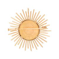 YELLOW GOLD AND COIN PENDANT/BROOCH