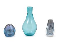 Three Paperweight Vases