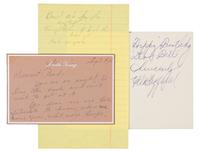 [MUSICIANS AND PERFORMERS]. A group of 4 manuscripts, comprising: