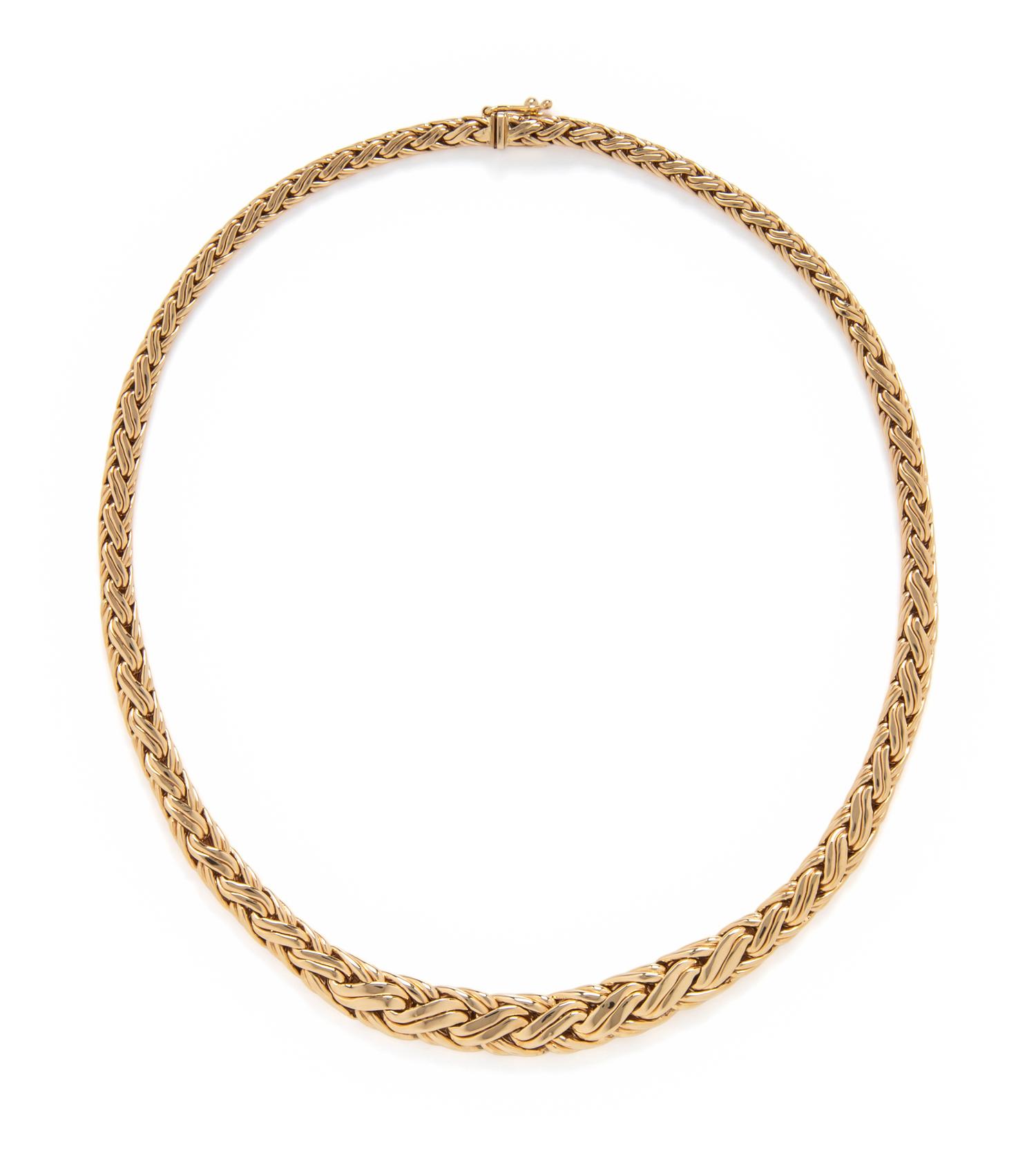 TIFFANY & CO., YELLOW GOLD NECKLACE