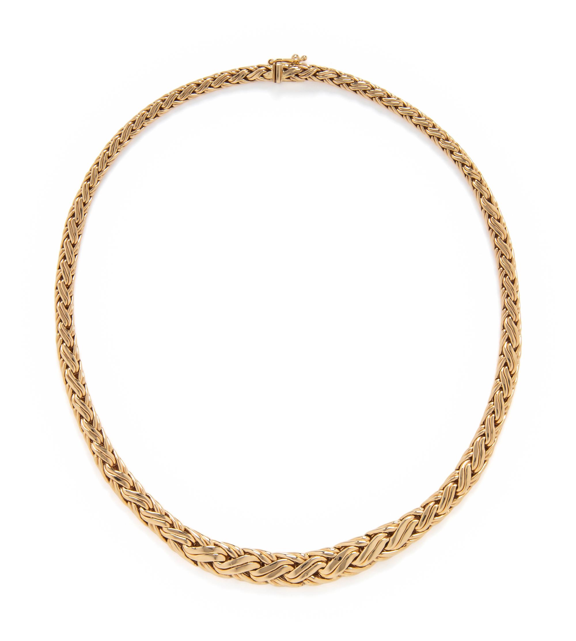 TIFFANY & CO., YELLOW GOLD NECKLACE