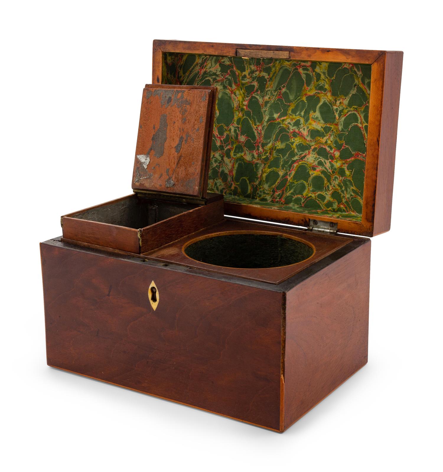 A Regency Mahogany Tea Caddy