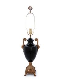 A Gilt Metal Mounted Urn-Form Table Lamp