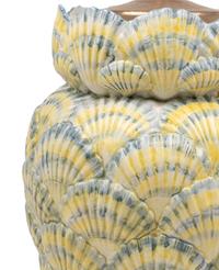 A Mottahedeh Porcelain Shell Lamp