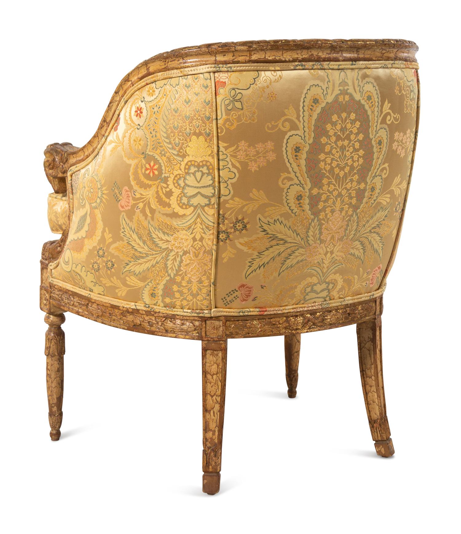 An Empire Style Giltwood Bergère