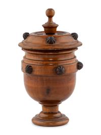 A Treen Covered Tobacco Jar