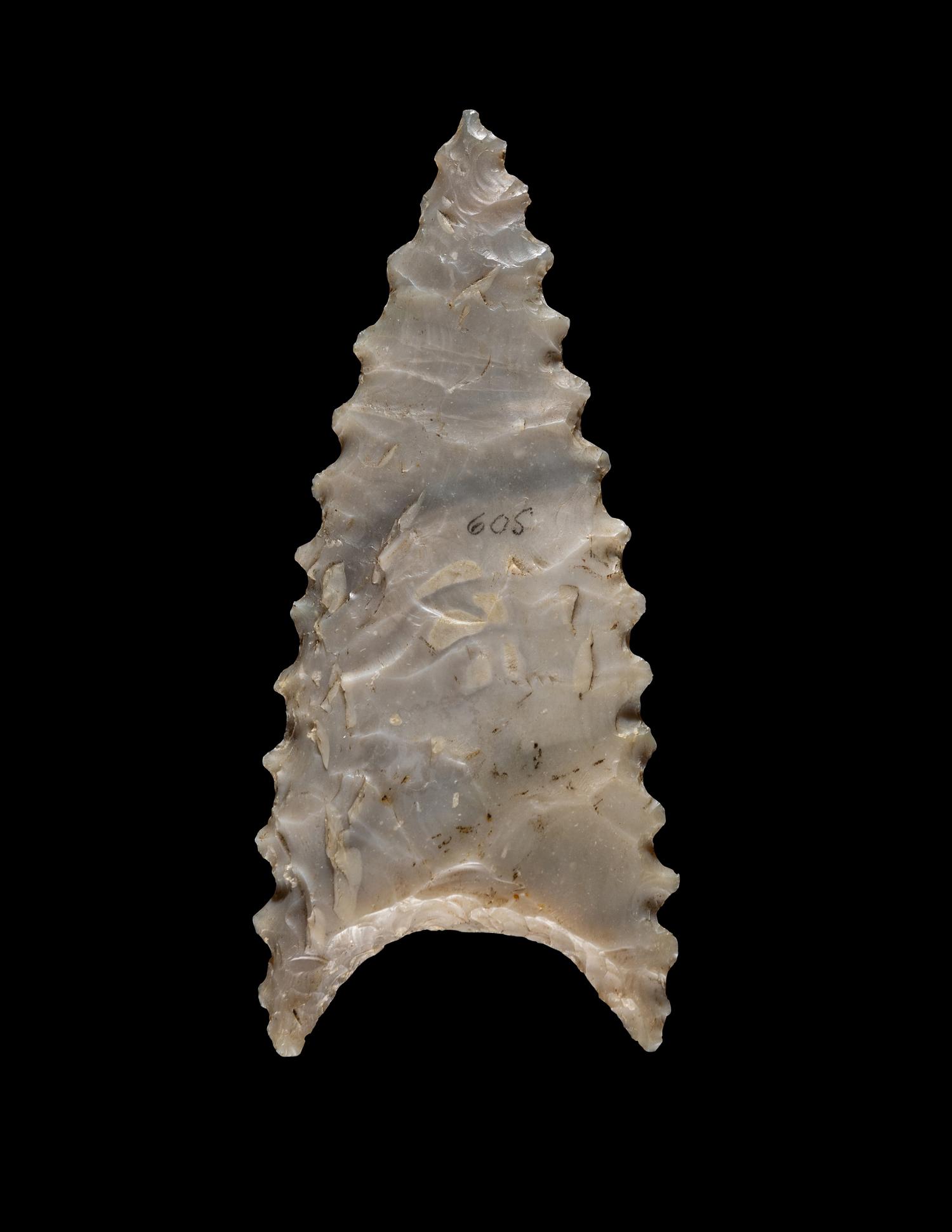 A Neolithic Flint Serrated Point