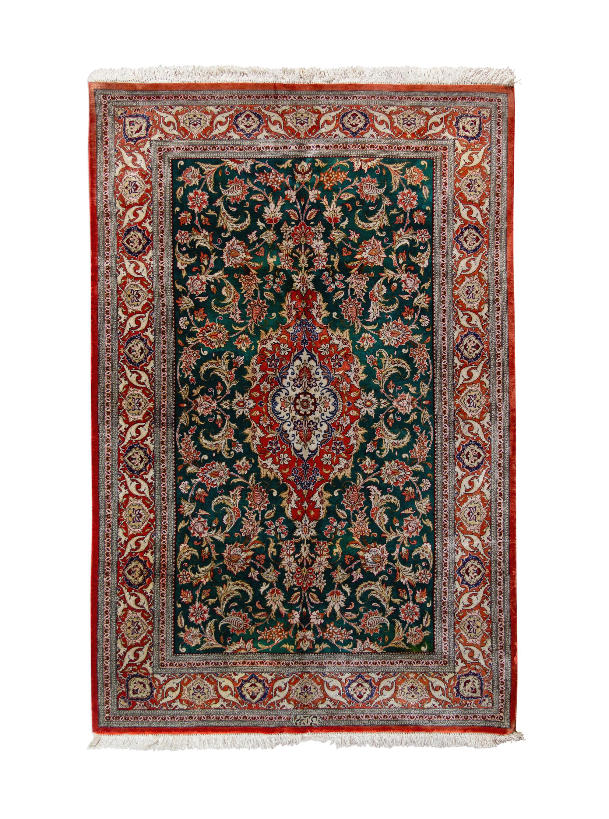 A Qum Silk Rug
