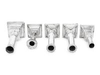 Five Continental and Spanish Colonial Silver Candlesticks