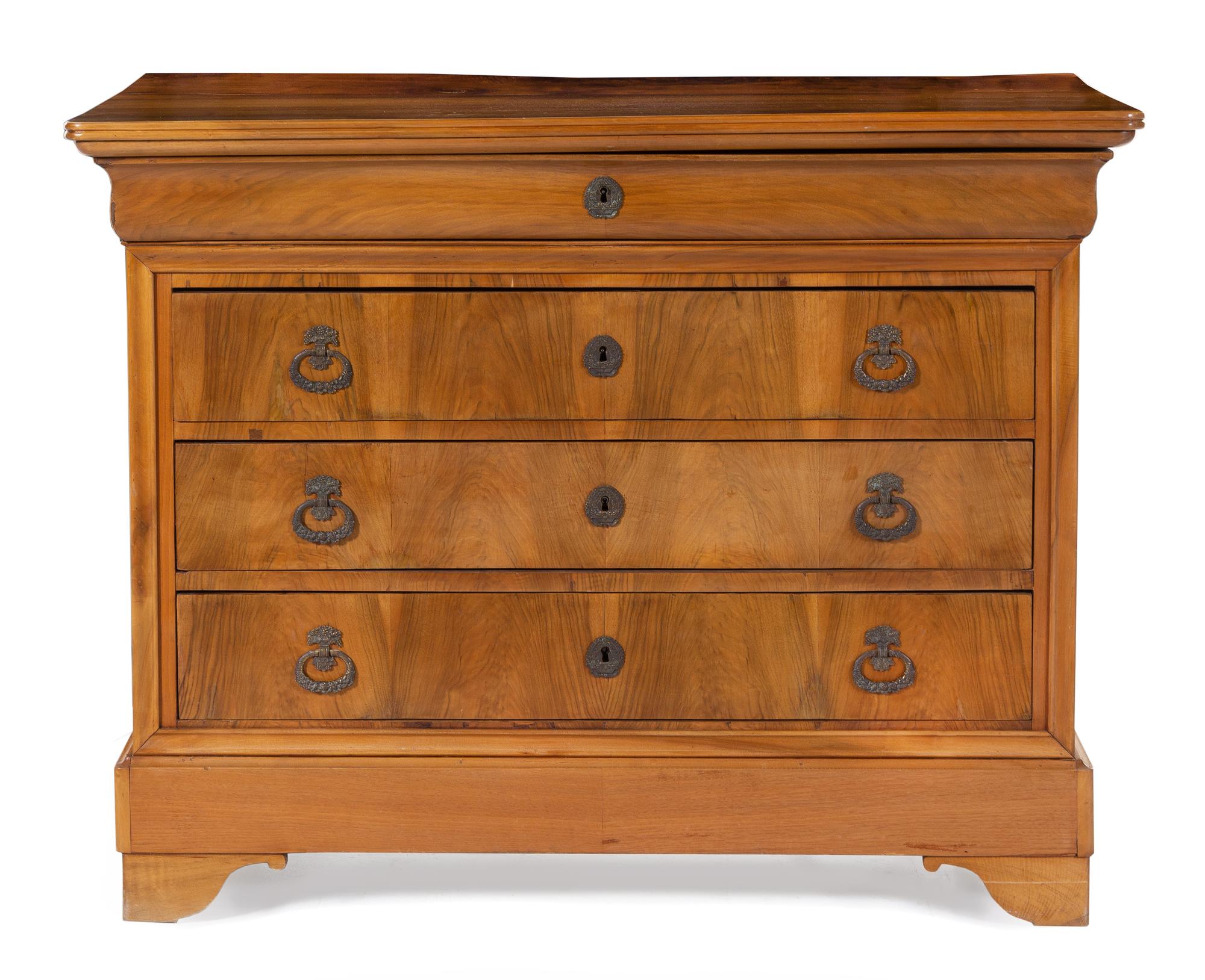 A Louis Philippe Walnut Commode Height 39 x width 51 x depth 22 inches. — 19TH CENTURY