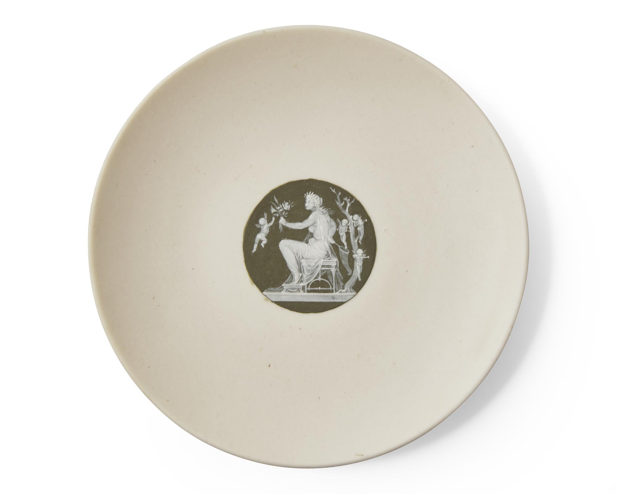 A Minton Pâte-sur-Pâte Biscuit Glazed Dish