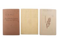 [POLITICS]. 6 cabinet cards of US Presidents and politicians incl. JOHNSON, GRANT, & SUMNER.