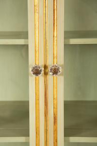 An Empire Style Painted and Parcel Gilt Vitrine Cabinet