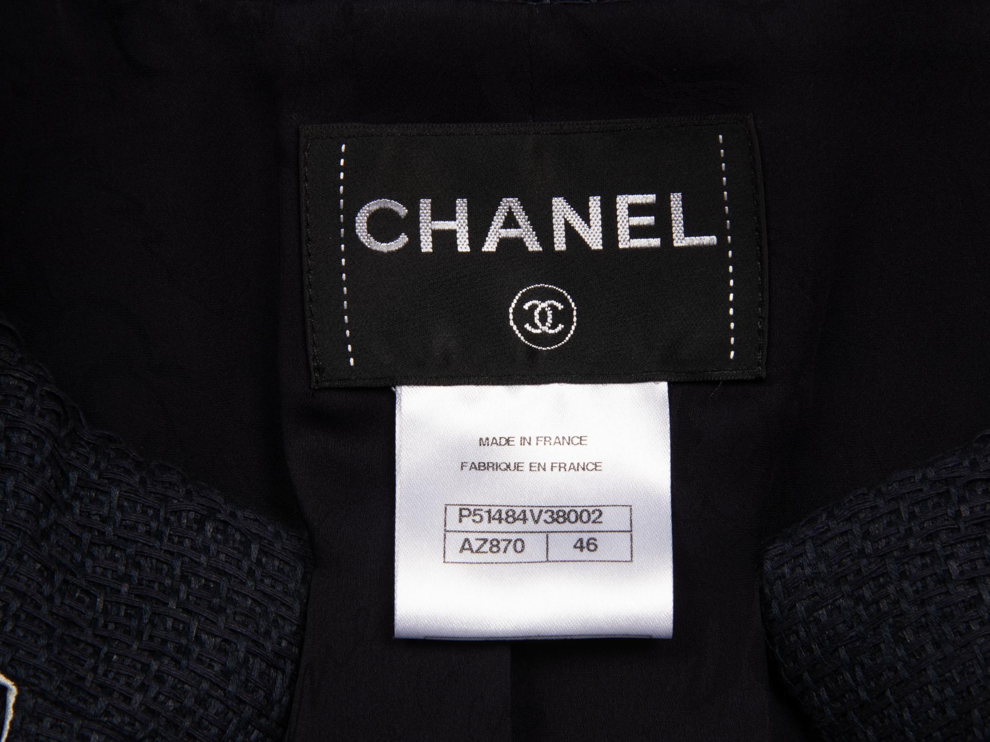 Chanel, Navy Silk Tweed Jacket