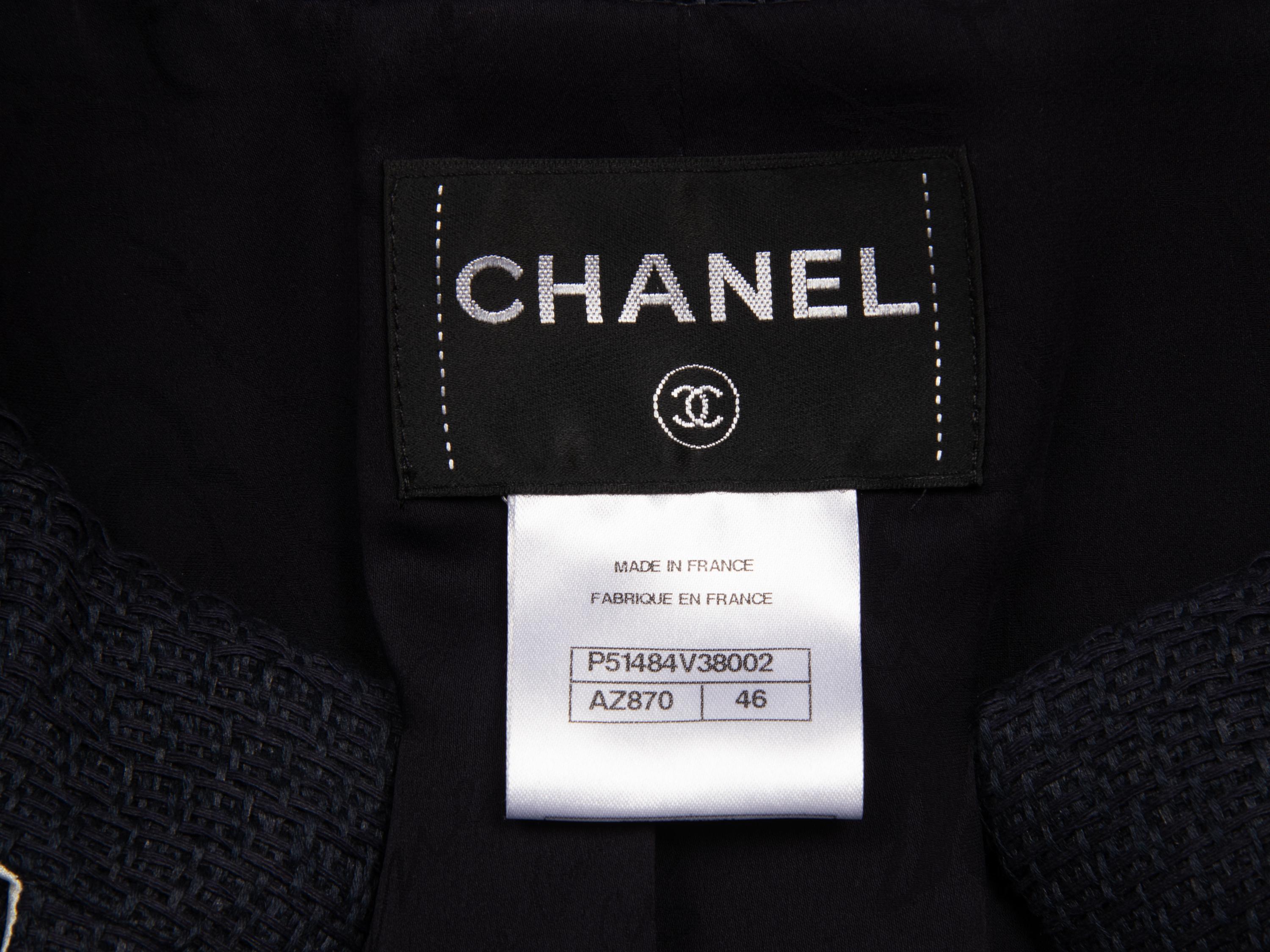 Chanel, Navy Silk Tweed Jacket