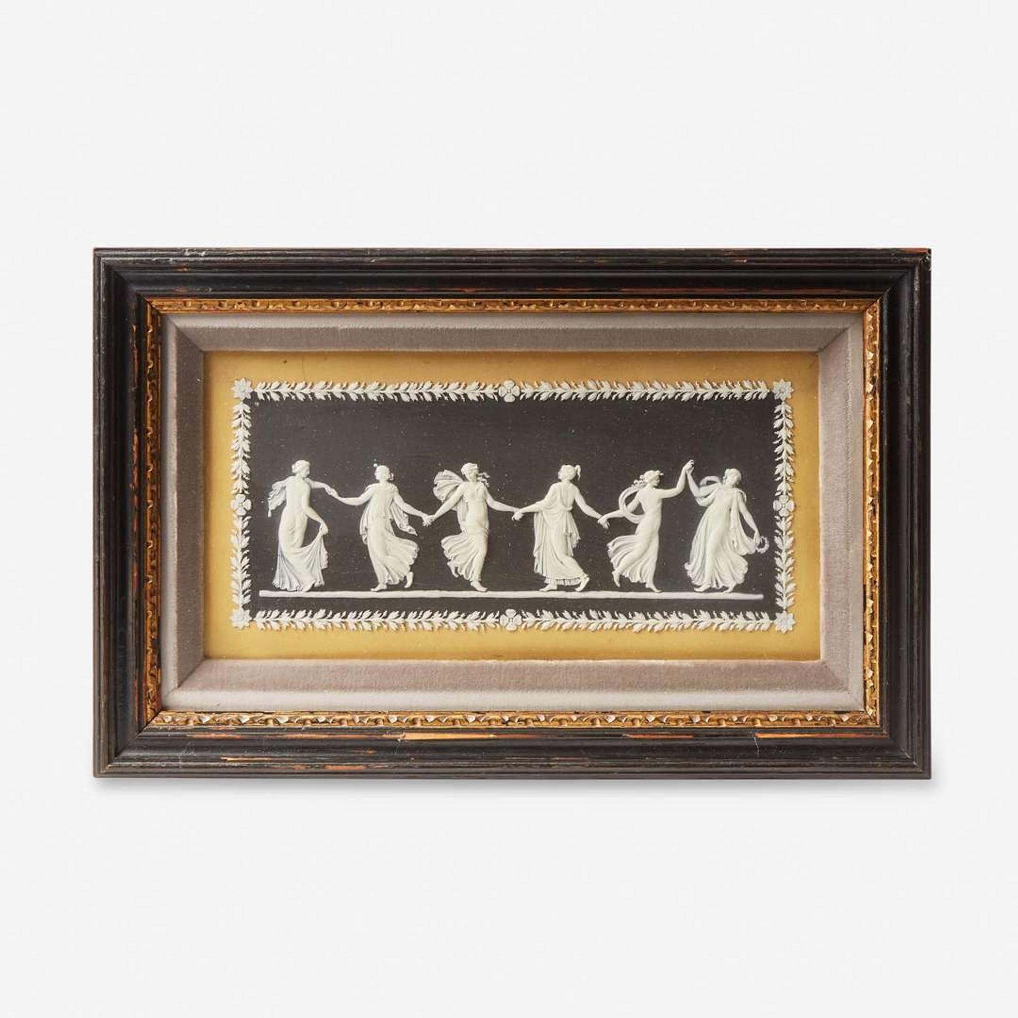 An assorted group of four Wedgwood jasperware plaques England, 19th / 20th century