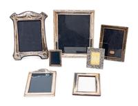 A Group of Seven English Silver Picture Frames
