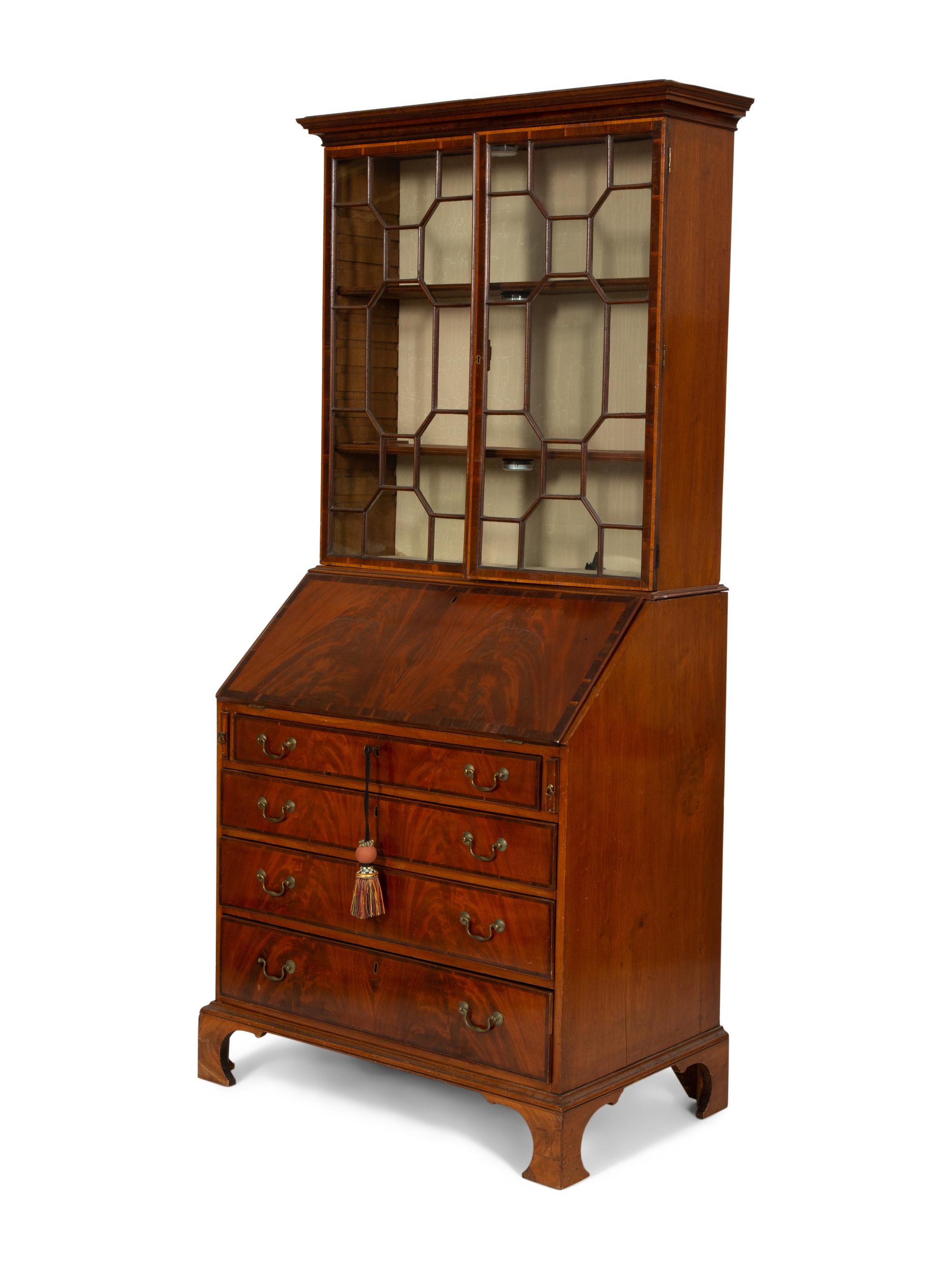 A George III Mahogany Secretary Desk