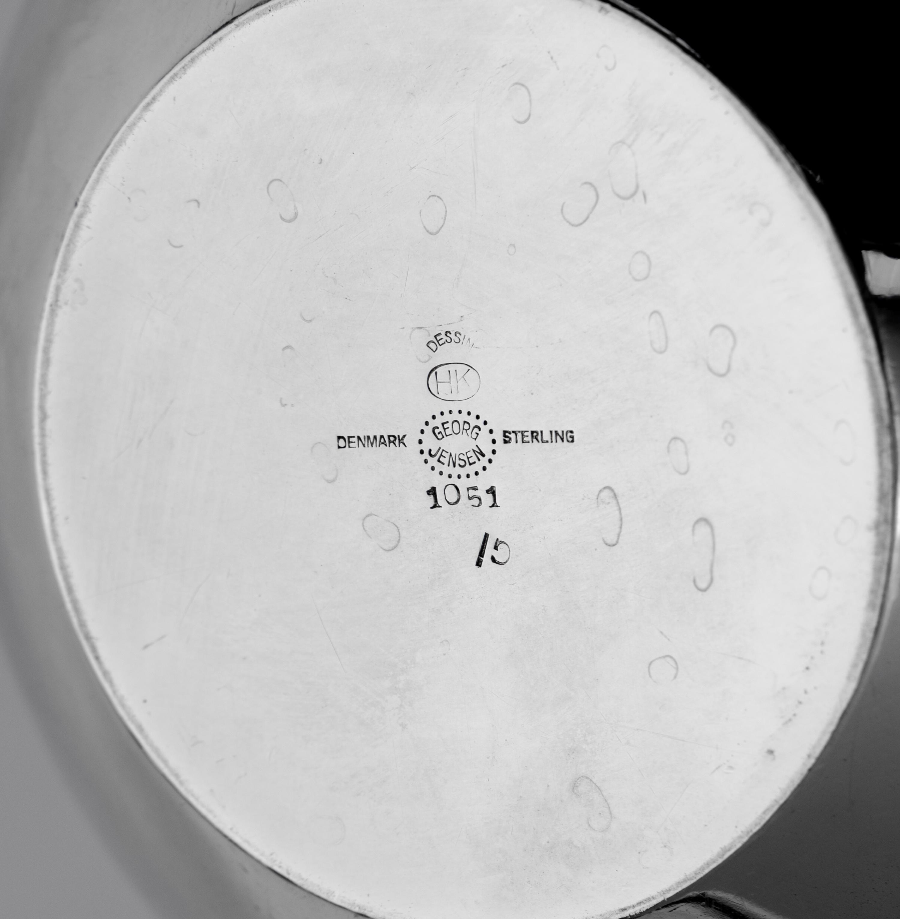 A Georg Jensen Five-Piece Silver Tea and Coffee Service
