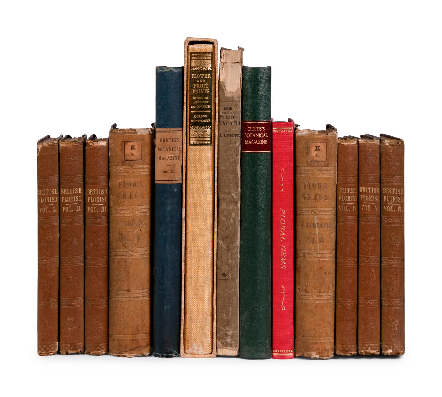 [NATURAL HISTORY - FLORICULTURE]. A large group of works related to flowers, including: